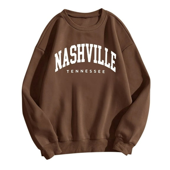 Women'S Sweatshirt Sweat Shirts Women Long Sleeve Womens Pullover Sweatshirts Brown Sweatshirts Womens Winter Sweatshirt Teens Clothes