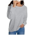 thumbnail image 1 of Women’S Sweatshirt Sweat Shirts Women Long Sleeve Womens Pullover Sweatshirts Grey Comfort Colors Crewneck Sweatshirt Fall Womens Clothes Teens Clothes, 1 of 7