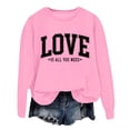 thumbnail image 1 of Women’S Sweatshirt Sweat Shirts Women Long Sleeve Womens Pullover Sweatshirts Pink Sweatshirt for Woman Fall Clothing Womens Clothing, 1 of 3