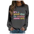 thumbnail image 1 of Women'S Sweatshirt Sweat Shirts Women Long Sleeve Womens Pullovers Grey Crewneck Sweatshirts Women Fall Sweatshirts for Women Young Women, 1 of 4