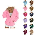 thumbnail image 1 of Women'S Sweatshirt Women's Solid Color Sweatshirt Women's And Winter Hooded With Velvet Loose And Lazy Student Hooded Hoodie, 1 of 5