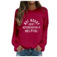 thumbnail image 1 of Women'S Sweatshirt Womens Long Sleeve Sweatshirt Pullover Sweatshirt Womens Crewneck Sweatshirt Fall Essentials Women Clothing Women'S Fashion, 1 of 4