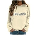 thumbnail image 1 of Women’S Sweatshirt Womens Long Sleeve Sweatshirt Women Pullover Beige Sweatshirt Women Fall Basics Womens Clothing Clothes for Women, 1 of 4