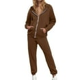 thumbnail image 1 of Women'S Sweatsuits - Long Sleeve Hoodie With Sweatpants Womens Matching Sets Fall Travel Lounge Sets for Women, 1 of 5