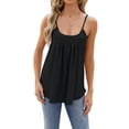 thumbnail image 1 of Women'S Tank Tops Sleeveless Summer Top Spaghetti Strap Spring Shirt Loose Fit Beach Vacation 2025 Casual Black L, 1 of 4