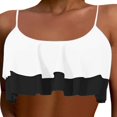 thumbnail image 1 of Women'S Tankini Swimsuits Fashion Solid Color Sexy Crop Double Swimsuit Top 1 Clear Womens Bikini Swimsuits, 1 of 1