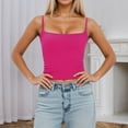 thumbnail image 1 of Women'S Tanks Camis Women'S Sexy Slim Fit Sleeveless Tank Top With Removable Padding Adjustable Strap Camisole For Layering And Casual Wear Hot Pink M, 1 of 6