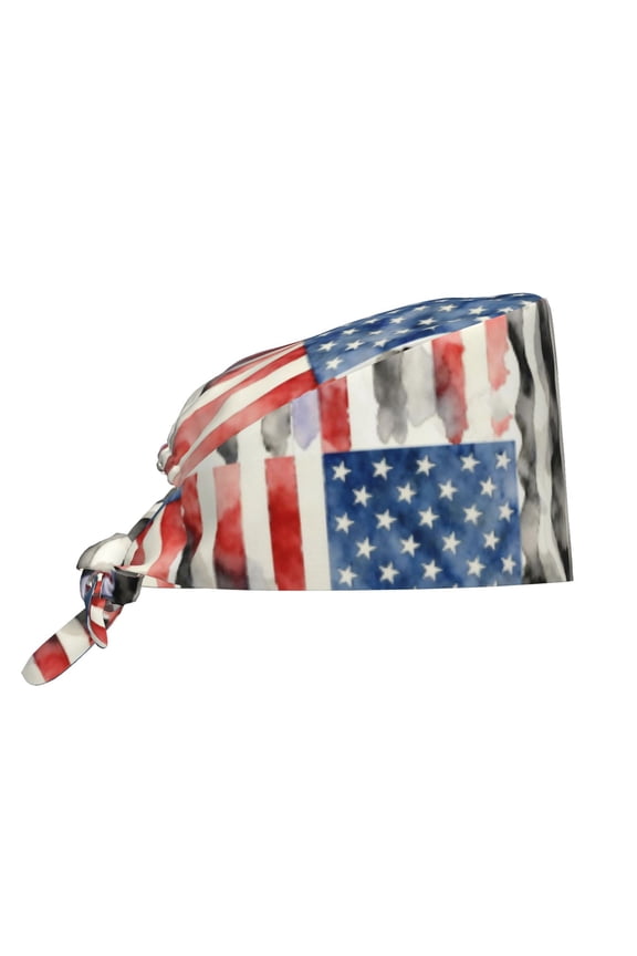 Women'S Thin Blue Line Police Officer Flag Double-Sided Printed Adjustable Working Cap
