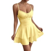 Yellow Fit Flare Dress