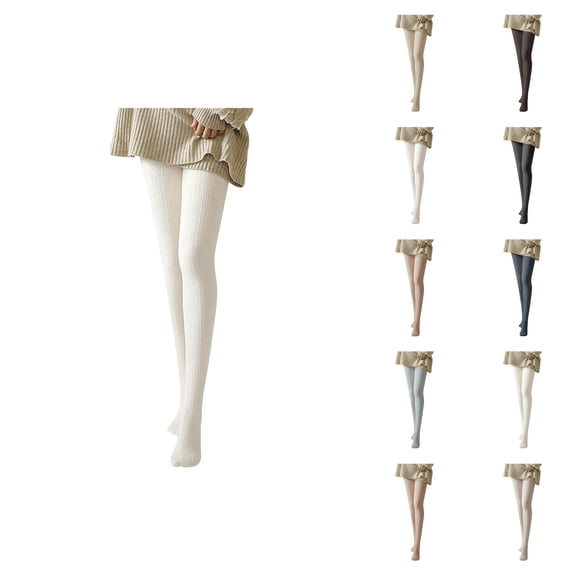 Women'S Tights 2026 Fall Winter Cute Cable Knit Soft Leggings Stockings Pantyhose Opaque Tights