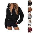 thumbnail image 1 of Women'S Tops Solid Color Men's Lightweight Half Zip Pullover Hoodie For Casual Wear Workout Outdoor Activities Slim Fit Long Sleeve Sweatshirt With Zipper Comfortable Athletic Top For Fall Winter, 1 of 5