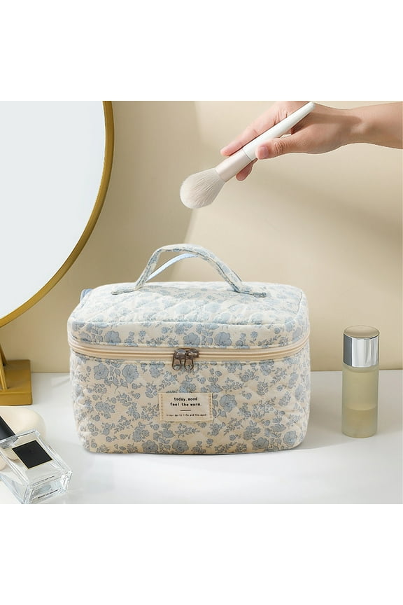 Women'S Travel Bag Rainproof Cosmetic Bag Cute Rhombus Pattern Esthetic Cosmetic Bag Portable Multi Functional Storage Bag