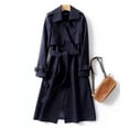 thumbnail image 1 of Women'S Trench Coat Mid Long Length 2025 New Arrival Oversize Petite Friendly Popular Style Knee Length Overcoat Trench Coat Women, 1 of 18