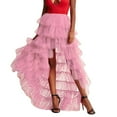 thumbnail image 1 of Huowey Women'S Tulle Skirts High Waist Layered Mesh Ruffles Polka Dot A Line Floral Embroidered Skirt Flowy Spring Travel Wedding Fairy Tutu Pleated Dailywear Trendy Clothes, 1 of 6