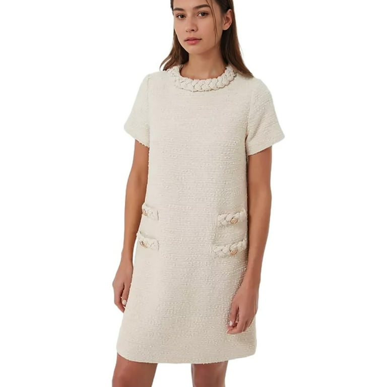 Casual Solid Buttons O Neck Short Sleeve Dress(4 Colors) Casual Solid Buttons O Neck Short Sleeve Dress(4 Colors)