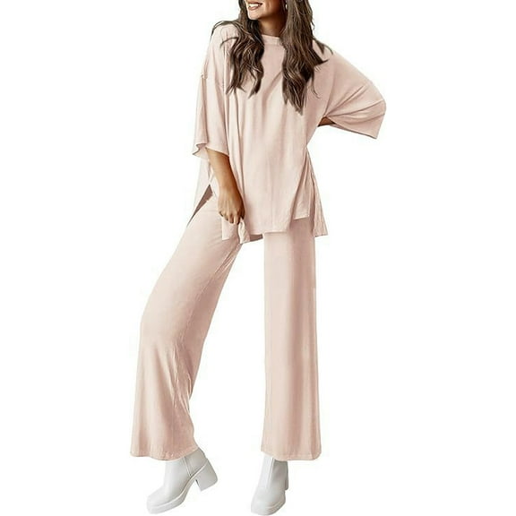 Women'S Two-Piece Fashion Casual Suit Travel Vacation Clothing Beige S