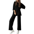 thumbnail image 1 of Women'S Two-Piece Fashion Casual Suit Travel Vacation Clothing Black XXL, 1 of 7