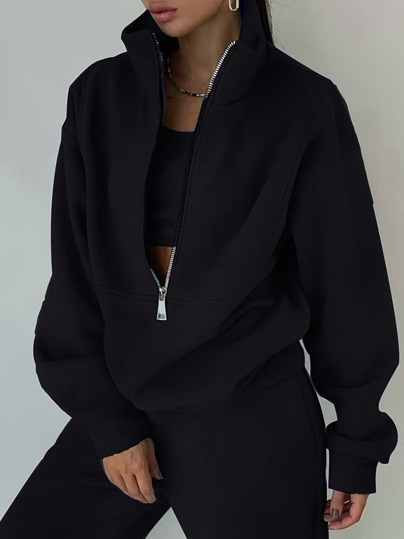 Women'S Two-Piece Set, Fleece Sweatshirt, Sporty Street Casual Fashion Set for Women