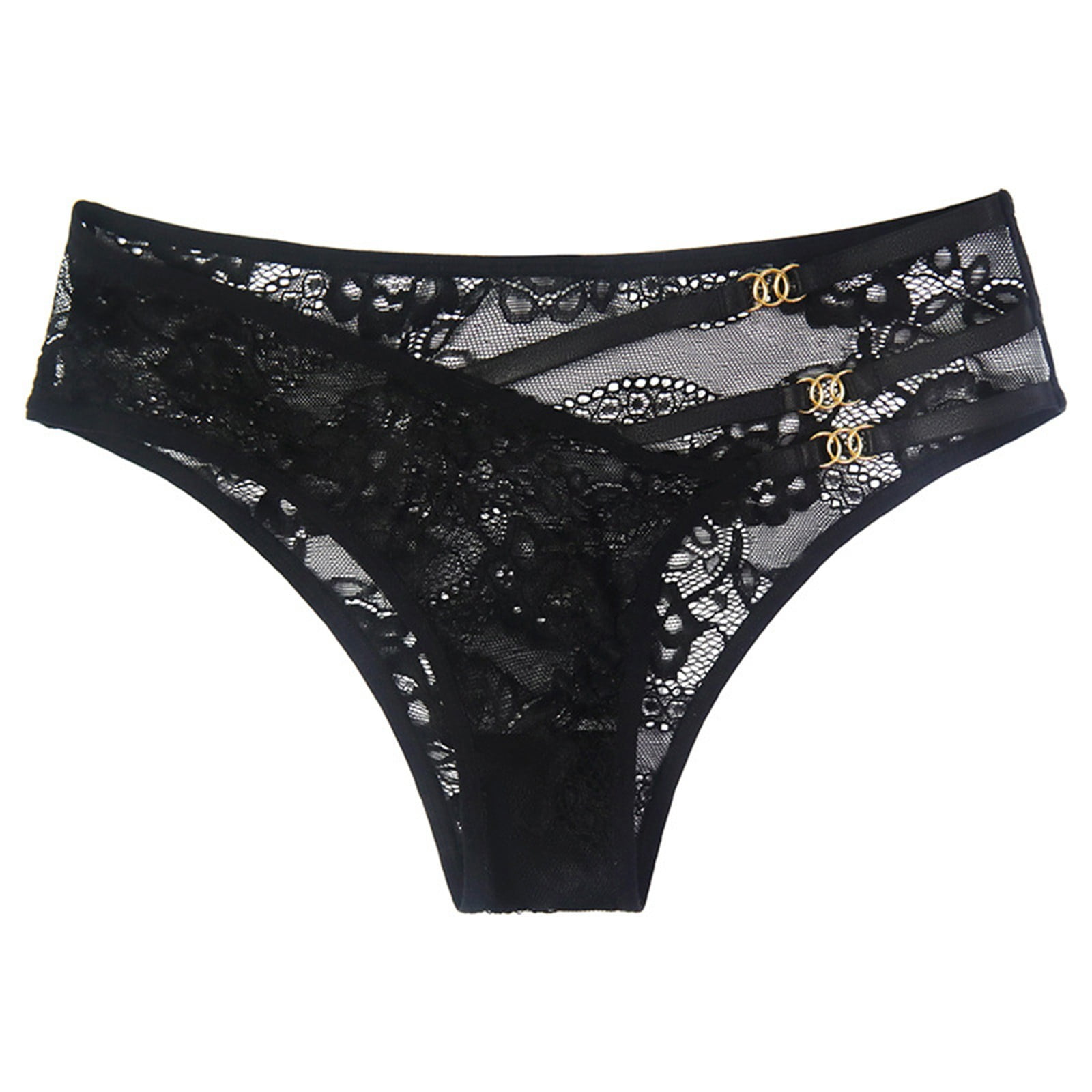  Women Plus Lingerie Thong Floral Sexy Underwear Brief Crotchless  Lace Panty Thong Underwear Women Lace Casual Briefs Black: Clothing, Shoes  & Jewelry