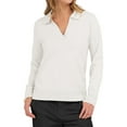 thumbnail image 1 of Women'S V Neck Long Sleeve Sweaters Dressy Casual Business Basic Knit Pullover Top White L, 1 of 9