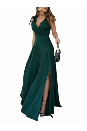 formal prom dresses under $100 Long 100 Black Polka Dot Satin Dress