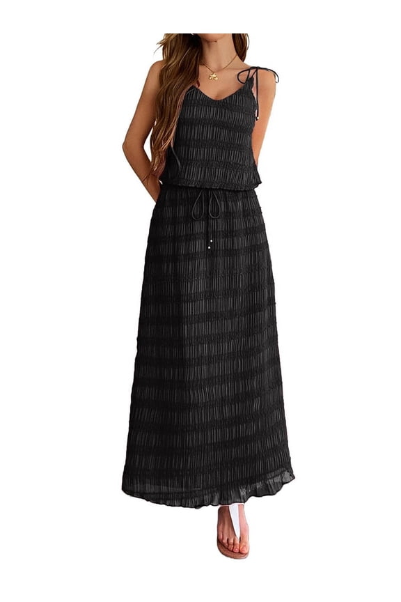 Women'S Vacation Casual Style Sling Seaside Long Skirt Going Out Set 2 Piece Outfits