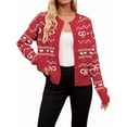 thumbnail image 1 of Women'S Valentine'S Day Love Heart Cardigan Cute Soft Open Front Knit Sweater Red L, 1 of 6