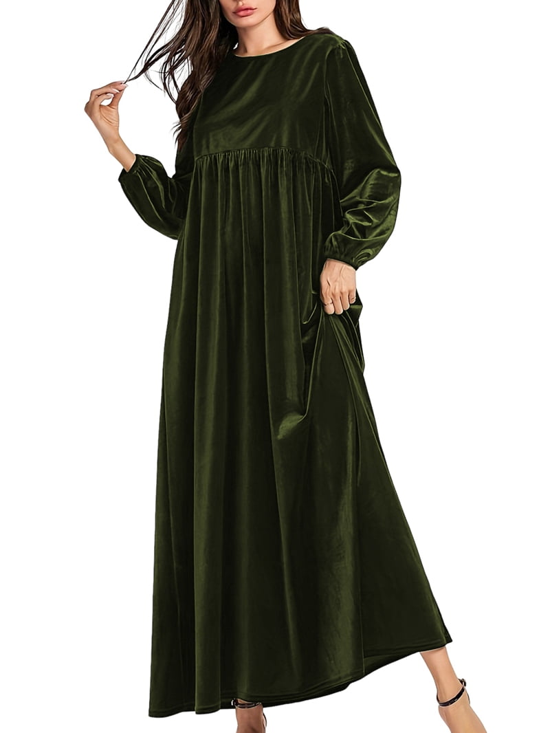 velvet green maxi dress Hunter Green Velvet Bridesmaid Dress Mermaid Floor-Length