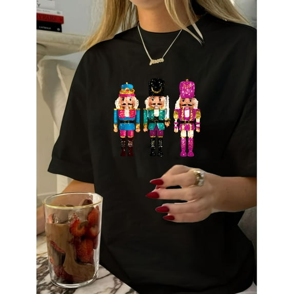 Women'S Vintage Casual Printed T-Shirt with a Round Neck for The King., Made of 100% Pure Cotton For Spring & Summer