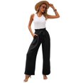 thumbnail image 1 of Women'S Wide Leg Lounge Pants Black S, 1 of 6