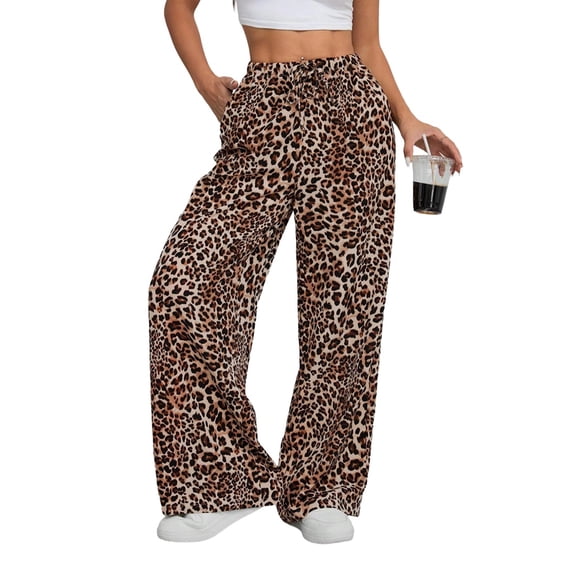 Women'S Wide Leg Pants with Pockets, Casual Trousers Sweatpants