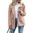 thumbnail image 1 of Women'S Winter Coats Fleece Faux Fur Shearling Oversized Trendy Jackets Warm Outerwear Clothing Pink 4XL, 1 of 9