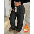 thumbnail image 1 of Women'S Winter Fleece-Lined Casual Pants | Drawstring Waist, Suitable for Home and Outdoor Leisure Wear, 1 of 5