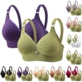 thumbnail image 1 of Women'S Wirefree Push-Up Bra with Front Button Closure, Breathable Printed Design for Everyday Comfort 38, 1 of 7