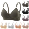 thumbnail image 1 of Women'S Wirefree Seamless Bra for Small Chest with Gathered Support, Everyday Comfort in Soft Stretch Nylon Fabric 40, 1 of 8