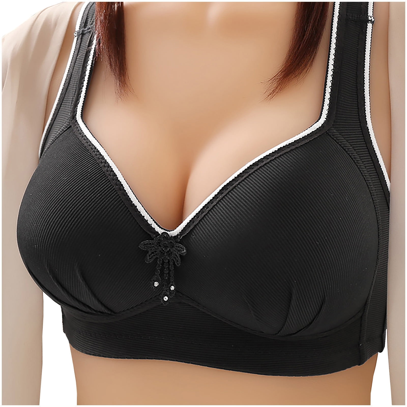 Women's Wireless Bra Full Coverage Smoothing Underoutfit Ladies Bras  Seamless Stretch Wirefree Lightly Bra for Women