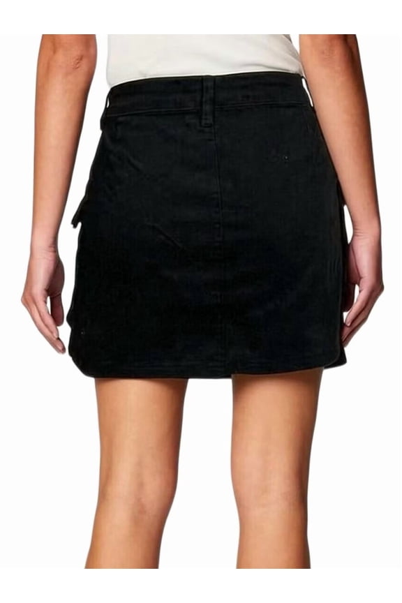 Women'S Y2K Denim Cargo Skort - High Waisted Mini Skirt Shorts with Multifunctional Pockets Black S