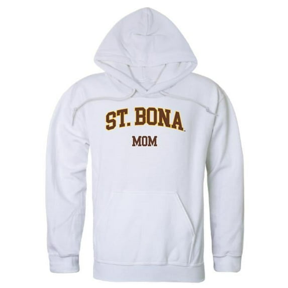 Women Saint Bonaventure University Bonnies Mom Hoodie, White - Small