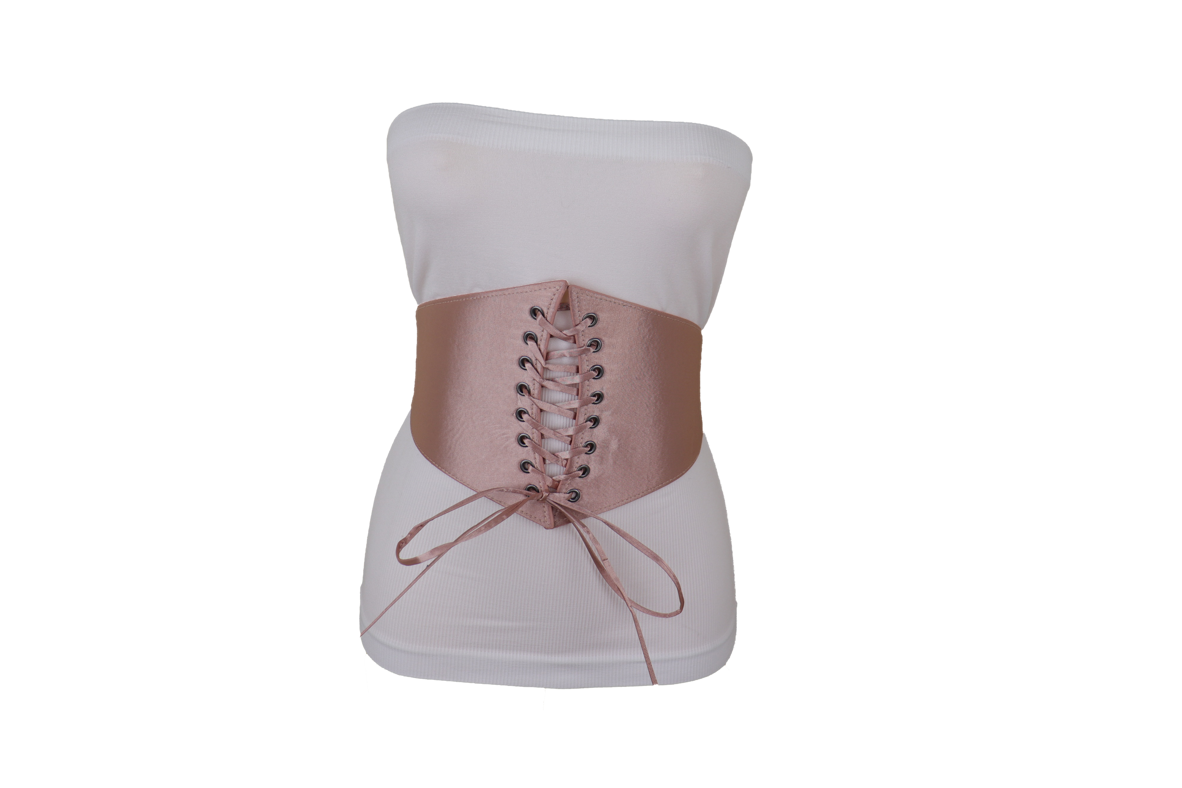 2357 Women Pink Salmon Fashion Belt- Elastic Wide Waistband High Waist Faux 51K5545sCQL._AC_UY1000_.jpg main image 4