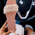 thumbnail image 1 of Slippers for Women,AXXD Women's Shoes Ladies Crystal Wedges Thick Peep Toe Sandals Slippers Shoes for Women'S Easter Outfits Pink 6.5-7, 1 of 3