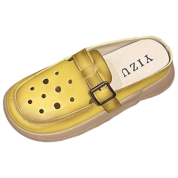 Women Sandals Fashion House Slippers Comfortable Nonslip Hollow Slippers Strappy 37