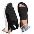 thumbnail image 1 of Women Sandals Mesh Platform Sandals Elastic Soft Sole Shoes Lightweight Casual Footwear Breathable For All Summer Occasions ,Us Size:9, 1 of 5