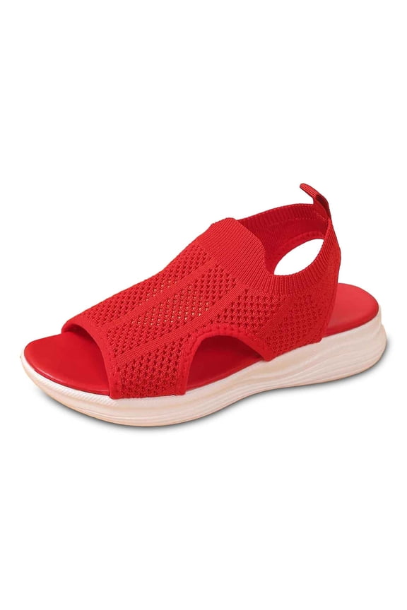 Women Sandals Open Toe Mesh Sandals Flat Sole Casual Shoes Breathable Summer Footwear For Daily Casual Outfits ,Us Size:7.5