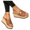 thumbnail image 1 of Women Sandals Platform Wedge Footwear Open Toe Anti Skid Sandals for Daily Wear, 1 of 8