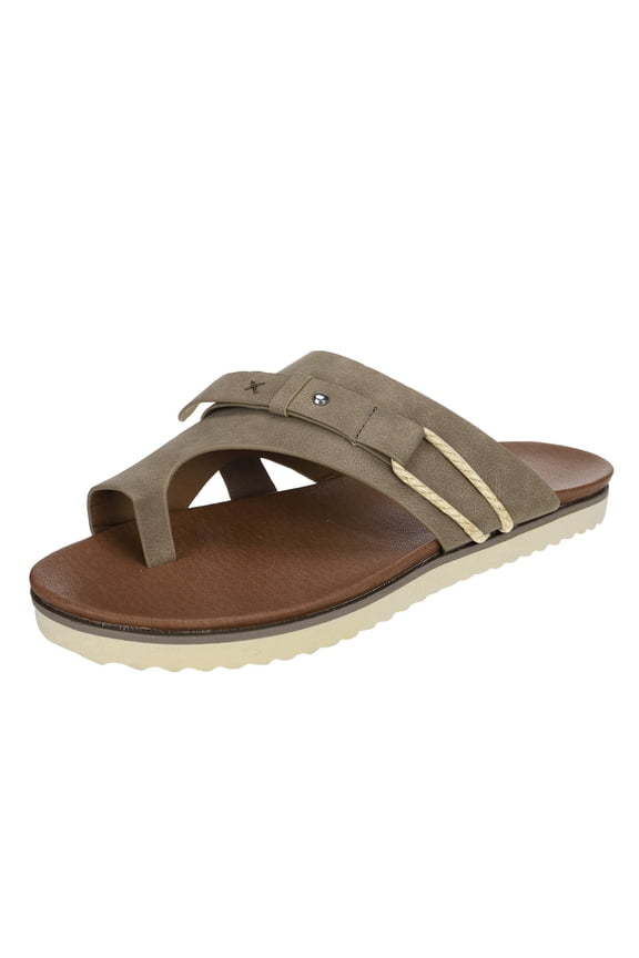 Women Sandals Ring Toe Sandals Slide Shoes Casual Footwear Buckle Decor Flat Style For Daily Casual Wearing ,Us Size:8.5