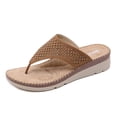 thumbnail image 1 of Women Sandals Soft Bottom Summer Shoes for Women Wedge Heels Sandalias Mujer Beach Slippers Women Flip Flops, 1 of 8