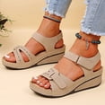 thumbnail image 1 of Women Sandals Soft Bottom Wedge Heels Sandals Summer Shoes Women Platform Sandalias Mujer Elegant Wedges Shoes for Women Tacon, 1 of 5