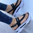 thumbnail image 1 of Women Sandals Summer Sandals With Platform Heels Buckle Wedges Shoes for Women Heels Sandals Flip Flops, 1 of 2
