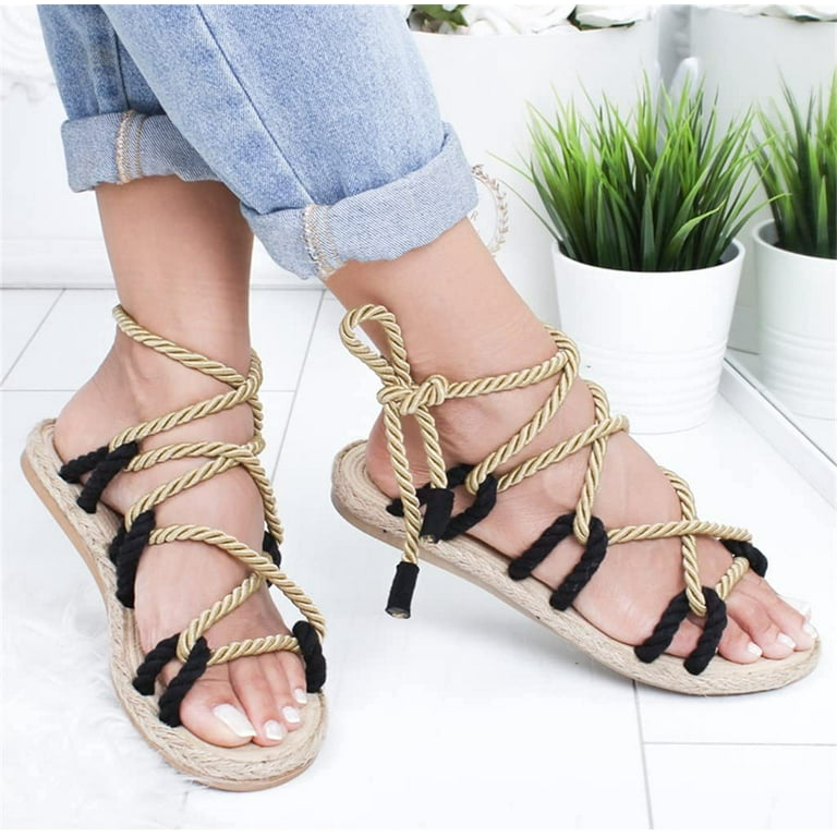Rope gladiator sandals outlet