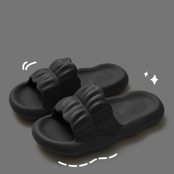 Women Sandals Under $15, Xunlbb Deodorant And Non-slip Slippers Women Wear Couple Slippers Outside The Summer Thick Soled Indoor Home(Black,Size:36)